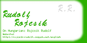 rudolf rojcsik business card